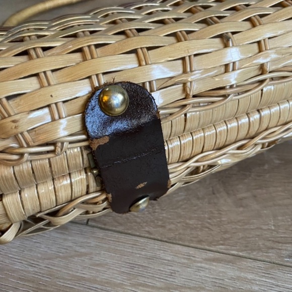 Vintage woven wicker purse handbag by Stein Novelty Import - Picture 8 of 10